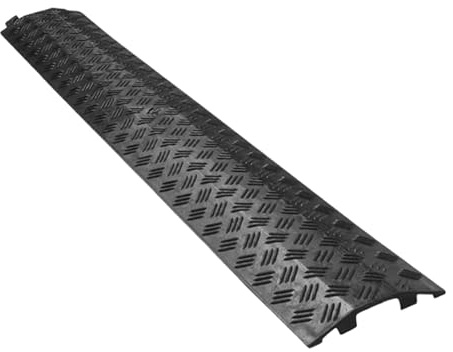 Rampe De Protection Câble 100x130x2cm Passage De Câble Sol Passe Câbles Ralentisseur Couverture De Fil De Plancher Goulotte Passe Câbles Ralentisseur Modulaire pour Protéger Fils Électriques Entrepôt