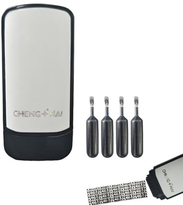 Tampon Encreur Rouleau Protection Données 16mm avec 3 Recharges, Masque les Informations Personnelles sur Documents, Courriers et Factures pour Prévenir l'Usurpation d'Identité