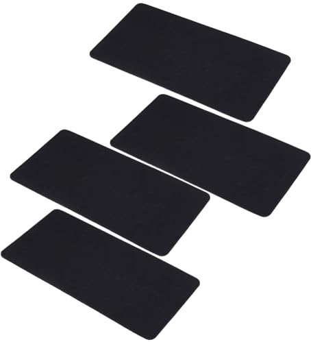 CABODYALS 4 pieza de Base de Fibra Negra, Moldeador Rectangular para Bolso, Almohadilla Moldeadora Inferior, Estabilizador para Bolsos, Tablero de Revestimiento, Insertos de Esquina para Bolsos, Bolso