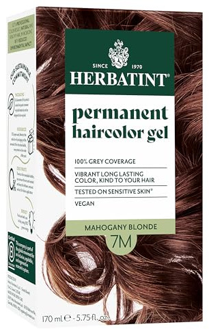 Herbatint Permanent Herbal Haircolor Gel, 7M Mahogany Blonde, 4 Ounce