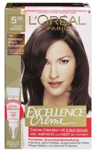 L'Oréal Paris Excellence Creme Coloration, 5.15 Kaschmir Braun Kollektion - Kühles Mahagoni