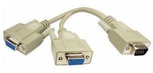 Cable-Core para conectar un ordenador a dos monitores VGA o SVGA