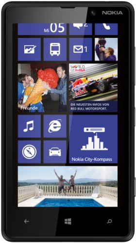 Nokia Lumia 820 - Smartphone Libre Windows Phone (Pantalla 4.3, cámara 8 MP, 8 GB, Dual-Core 1.5 GHz, 1 GB RAM), Negro Mate [Importado]