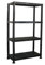 4 TIER BLACK PLASTIC GARAGE STORAGE SHELVING SHELVES STORAGE UNIT SHED SHELF