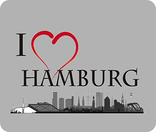 Mousepad/Mauspad I Love Hamburg Mousepad - lustige mousepads - Geschenkartikel - Computerzubehör