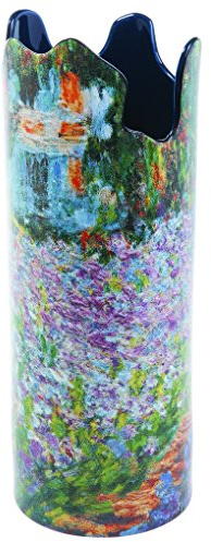 Dartington John Beswick Monet Irises In Garden Ceramic Art Vase Height:- 25cm Diameter:- 9.5cm Parastone SDA031