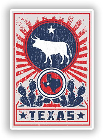2 x Texas USA vinyl Aufkleber Reise Gepäck # 10279-10cm/102mm Wide