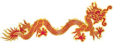 Beistle Wanddeko Chinesischer Drache Neujahr rot-Gold 92cm