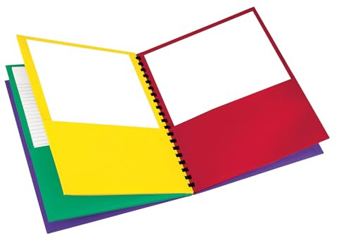 Oxford 99656 Papiermappe mit 8 Fächern, Briefgröße, 200 Blatt, mehrfarbig, Rot, Grün, Gelb, Violett (99656), mehrfarbig, 21,6 x 27,9 cm