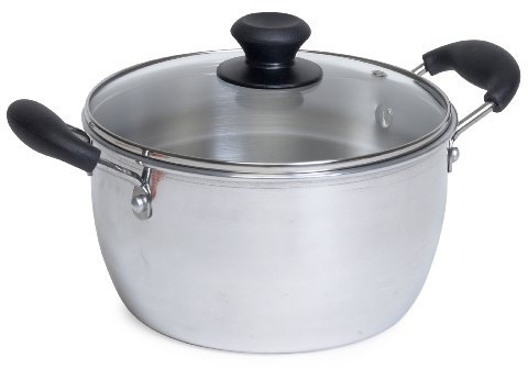 IMUSA Aluminiumtopf mit Glasdeckel und Bakelit-Griff, 6 l