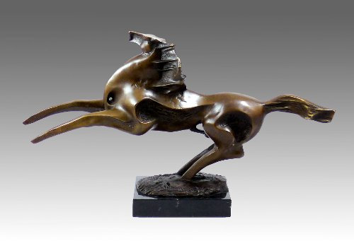 Moderne Kunst - Bronzefigur - Pferd im Sprung - signiert von Milo - Dekorative Statue - Kunst Online Kaufen - Wohndeko für Innen
