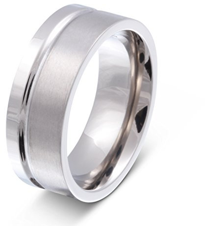 Juwelier Schönschmied- HerrenEn aussergewöhnlicher Titanring, Ehering Verlobungsring- Titan Gr. 64 (20.4) NrT26H