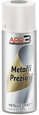 APR3 - Pintura Acrílica en Spray, Color Metalizado Gris, Perfecto para Múltiples Aplicaciones en Exterior e Interior, 400 ml