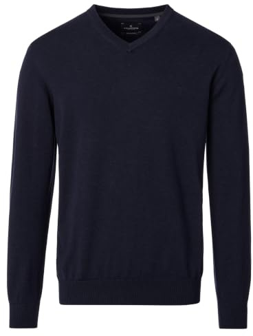 CASAMODA Herren Pullover mit V-Ausschnitt unifarben Elastischer Bund