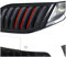 Finest Folia 30 teiliges Aufkleber Set für Front Kühlergrill Sticker für Gitter Nierenaufkleber Zierstreifen Folie selbstklebend Kfz Zubehör (K005 Neon Rot)