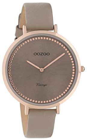 Oozoo Vintage Damenuhr Lederband 40 MM Rose/Taupe/Taupe C9850