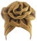 Surkat Glänzende Blume Turban Shimmer Chemo Cap Hairwrap Kopfbedeckung Beanie Haar Schal, Gold, Einheitsgröße