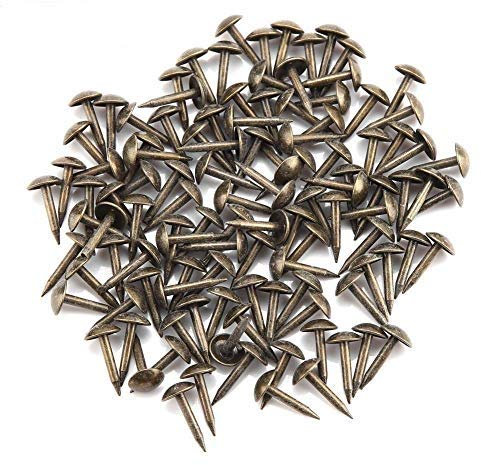 100 stücke Eisennägel Verdicken Eisen Robust Staple Nägel Verbindungselemente für Möbel Trommel Holztür Sofa Handwerk Dekoration(1#)