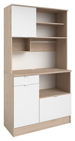 Parisot Küchenbuffet Socool 11 Weiß/Jackson-Eiche