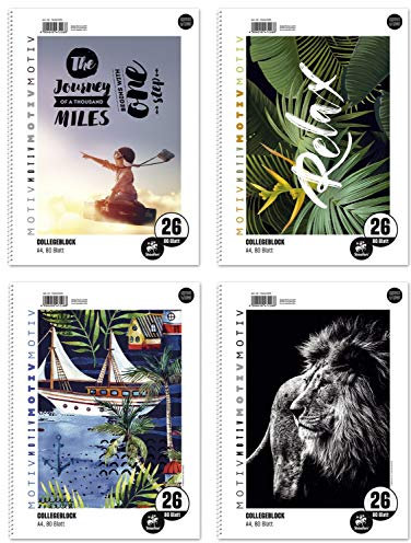 Staufen® Collegeblock LIN 26 - A4, 80 Blatt, 70 g/qm, sortiert; Sie erhalten 2 Stück