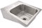 Handwaschbecken Waschbecken CNS Edelstahl Wandmonatge schmal Becken