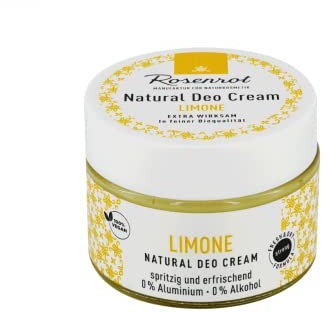 Rosenrot Naturkosmetik - Deo Creme - Limone - Spritzig & erfrischend - 0% Aluminium - 0% Alkohol - VEGAN