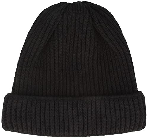 Breiter Strickmütze XXL für größere Köpfe, Wintermütze, Beanie aus Merinowolle Marine Rippe, XXL