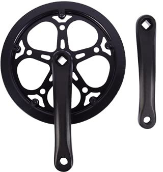 WINOMO Einzelne Kurbelgarnitur MTB Kurbelgarnitur 52T 170 mm Kurbelarm Mountainbike Kurbelgarnitur für Einzel-Bike Straßenfahrrad Fixed Gear