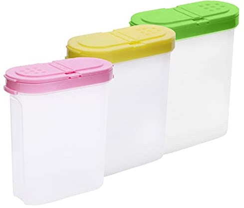 Gewürzdosen Gewürzbehälter Schüttdosen Gewürzdosen mit Doppeldeckel Gewürzlöchern mit Zwei Entladungsöffnungen für Gewürze,Salz,Zucker,Pfeffer Verwendet,Gewürze in der Küche oder Grillen im Freien
