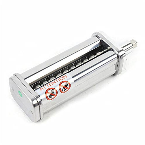 Accessoire pour pâtes en 3 parties pour robot de cuisine - En acier inoxydable - 8 réglages d'épaisseur variables - Pour différentes pâtes fraîches, ravioli, tortellini (coupe-spaghetti)