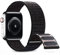 DigiHero Sport Nylon Straps Compatible with Apple Watch Straps 38mm 40mm 41mm 42mm 44mm 45mm, Adjustable Breathable Women Men Braided Strap Compatible for iWatch Series 8/7/6/5/4/3/2/1/SE Black A
