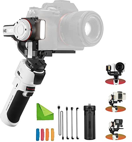 Zhiyun Crane M3 3-Achsen Handheld Gimbal Stabilisator für Canon Sony Nikon Fujifilm Panasonic GoPro iPhone Sumsang Spiegellose Kameras Smartphone und Action Kamera