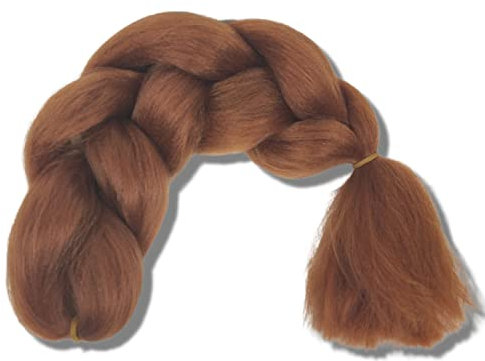 Kunsthaar zum einflechten - Braids Extensions für Haarverlängerung - ideal für Rastas und Twists - Braiding Hair für Frauen und Männer - zur Verdichtung - Haarteil für Zopf (Kupfer)