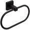 TocTen - Ovaler Handtuchring/Handtuchhalter - Mattschwarz - Edelstahl - Wandmontage - Platzsparend - Robust - Trocknet schnell