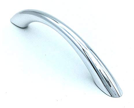 1 x Sleek Handle 96mm Polished Chrome D Cupboard Door Cabinet Drawer Handle