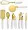 Juego de 7 herramientas de cocina doradas, accesorios de cocina, juego de utensilios de acero inoxidable con revestimiento dorado