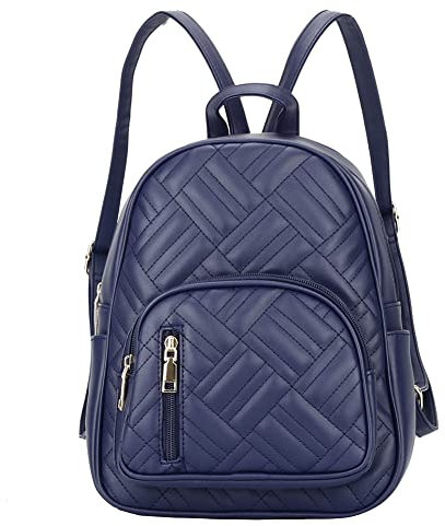 Eshow Damen Rucksack Klein Cityrucksack aus Canvas Casual Daypack leichte moderne Rucksackhandtasche zum Alltag Reise Schule Freizeit Einkaufen