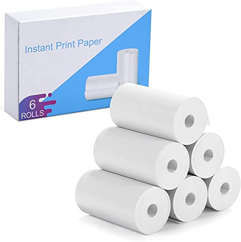 TIATUA Kinderkamera 6 Rollen Thermopapier für Kinder Sofortbildkameras,Sofortdruck Thermopapier, Zero-Ink-Technologie, BPA-freies Sofortbildkamera-Zubehör