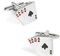 Manschettenknöpfe, Motiv: Gesellschaftsspiele und Casino, originelle Manschettenknöpfe – Party-Accessoires oder Kostüme, Hemd und Jacke, Smoking, Kartenspiel, One size