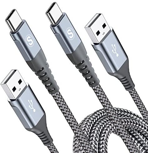 2Pack 2M USB C Cable 3.1A Fast Car Charger cable Compatible for iPhone 16 15 Plus Pro Max,Samsung Flip/Fold 5 4 3 S24 S10 S9 S8 S20 S21 S22 S23, A55/54 A15/14/13/12 A25/A35/A34, Google Pixel 8/7/6