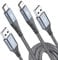 2Pack 2M USB C Cable 3.1A Fast Car Charger cable Compatible for iPhone 16 15 Plus Pro Max,Samsung Flip/Fold 5 4 3 S24 S10 S9 S8 S20 S21 S22 S23, A55/54 A15/14/13/12 A25/A35/A34, Google Pixel 8/7/6