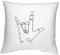 Shopagift Sign Language Cushion Hand Sign I Love You Gift Bedroom Lounge Accessory - 40cm x 40cm