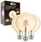 CLAR - Vintage Glühbirne E27 G125, Retro, Leuchtmittel E27 Vintage 2500ºK (Pack 3)
