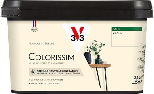 V33 Peinture multi-supports Colorissim® Kaolin satin 2,5L