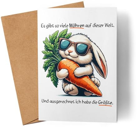 Es gibt so viele Möhren Hase Karte Lustig Kollege Beziehung Spaß