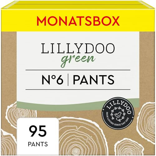 LILLYDOO green umweltschonende Pants, Größe 6 (15+ kg), Monatsbox (95 Stück)