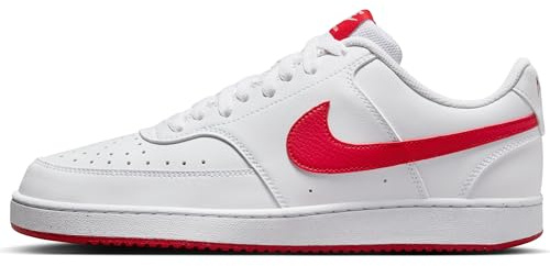 Nike Court Vision Lo NN Ess, Sneaker Uomo, White/University Red, 47.5 EU