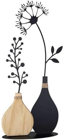 mica Living Standdeko - Blumenvasen - braun/schwarz - ca. 22 x 7 x 47 cm