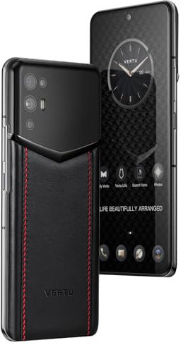 Vertu iVERTU Téléphone débloqué 5G en cuir de vachette - Téléphone débloqué - Crypté sécurisé - Appareil photo 64 MP - 12 + 512 G - 120 Hz FHD+ (1080 x 2400) - Écran OLED - Double SIM - Charge rapide