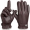GSG SINCE 1998 Echtem Schaffell Lederhandschuhe Herren mit Futter Touchscreen Wolle Gefüttert Winter Fahrhandschuhe Braun XL